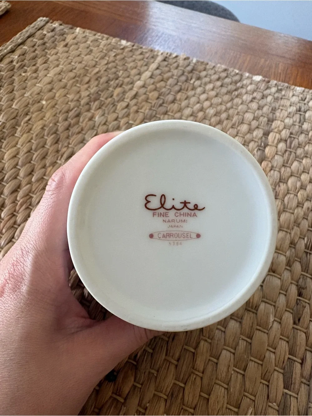 Mid-Century Style White Ceramic Creamer with Blue & Green Accents